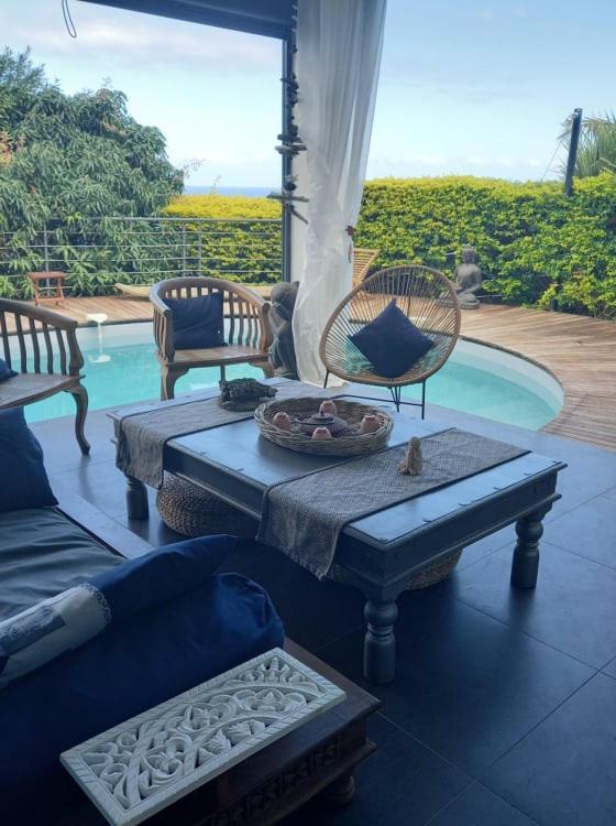 Suite Indigo Jacuzzi Prive Piscine Vue Mer Acces Cuisine Laverie سانت بيير المظهر الخارجي الصورة